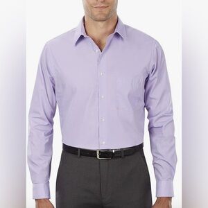 BEVERLY HILLS POLO CLUB button down dress shirt long sleeve lavender NEW size M